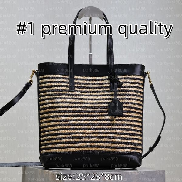 

Black apricot striped woven raffia straw tote bag Shoulder Bag Evening tote large handbag Designer Women's men wallet, #5 good quality 35*40*12cm