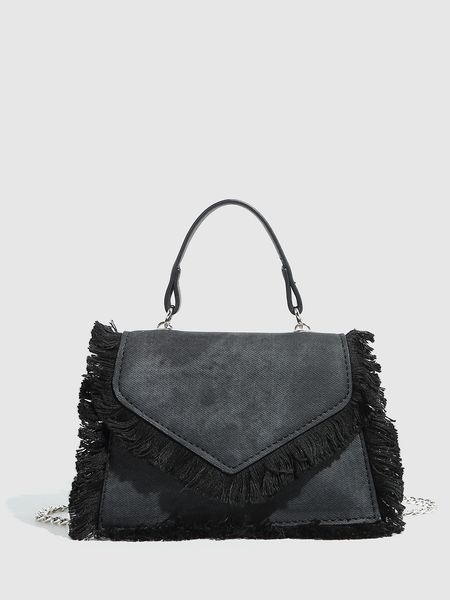

Fashion Designer women Vintage Tassel Bag Denim Blue Mini Chain Bags Ladies Handbags BFP2410231 PTP5, Silver