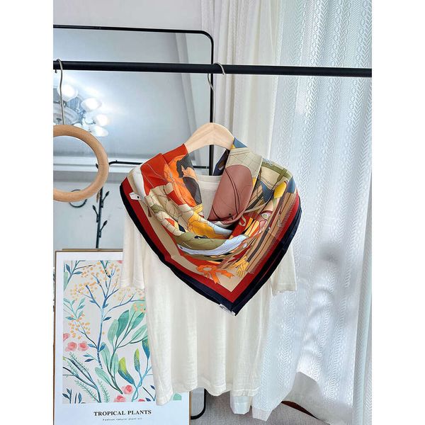 

Cape silk go Mulberry Shawl Womens scarf ece designers Bandana nice Neckerchief 100% 90 Scarf Sil scarvesreal