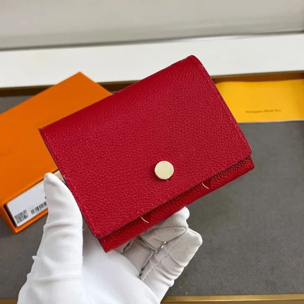 

card holder coin purse for women lady short Designer holders flap mini Business wallet Leather Small Card bags r PRPU, Grey