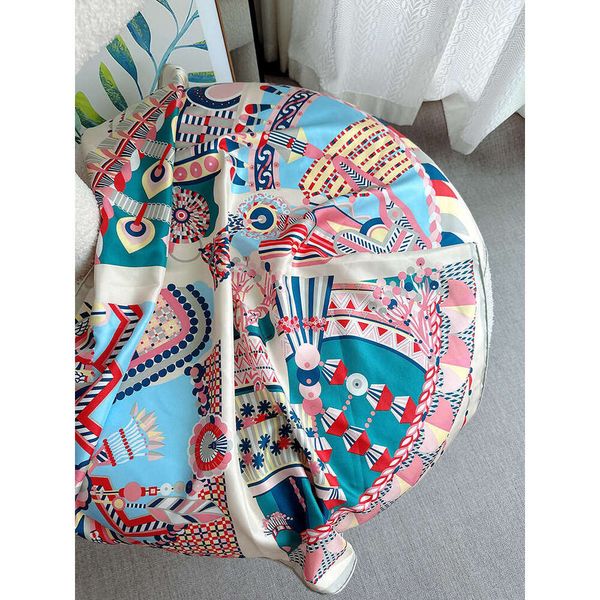 

Fashion Shawl Scarf Printed B 2024 Wraps New go 90X90cm Neckerchief 100% Scarves Hijab Twill Womens Silk