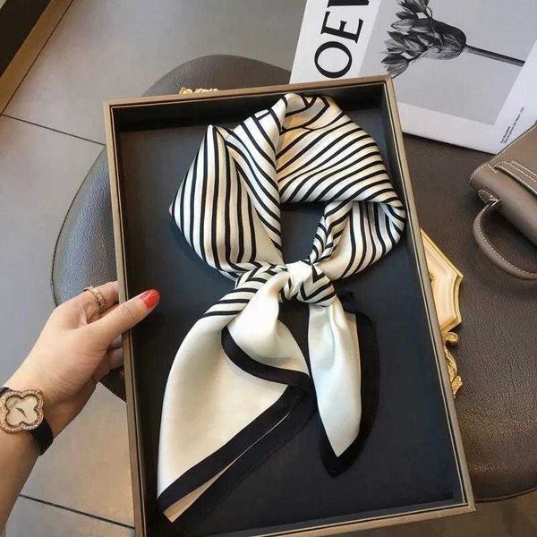 

go Women end Silk Square Professional 70 Versatile Simulation Printed High Scarf Korean Fashion scarf designers