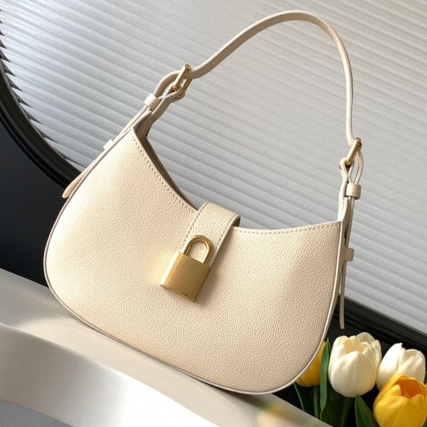 

10A Designer tote bags designer women crossbody handbag 26cm hand sewn real cowhide underarm Dinner white bag with box 05