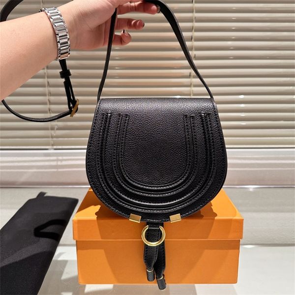 

Women Crossbody Saddle Bags Designer Bag Mini Saddles Fashion Cross Body Lady Purses Leather Letters 10A, 19cm-grey