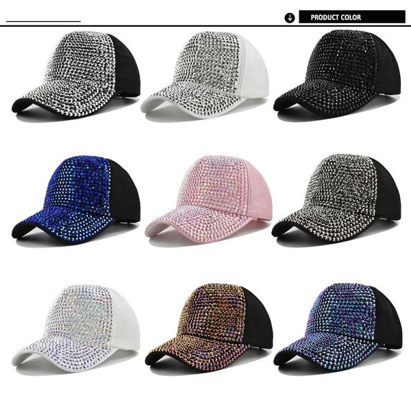 

Womens Mens Baseball Cap Diamond Baseball Hat Rhinestone Cap Fashionable Duckbill Cap Sun Shading Sun Protection Hat Wide Brim Hat Summer BFP2410241 PTP1, Multi