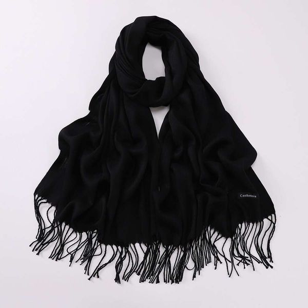 

Warm Cashmere Scarf f Shawl Turkish Tassel ece Pashmina silk Women Scar scarf go New Candy Solid designers Co scarvesreal