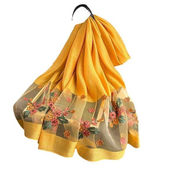 

Spring Versatile Summer silk L Bead scarf Begonia ece Autumn and designers Nail nice Scarf Em scarvesreal