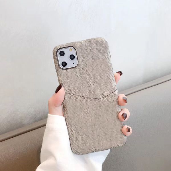 Card Holder Designer Phone Case for Apple iPhone 17 16 Pro Max 15 Promax 14 Plus 13 12 11 XR XS Luxury Leather Hardwares Velvet Lining Back Cover Funda Coque Gray G