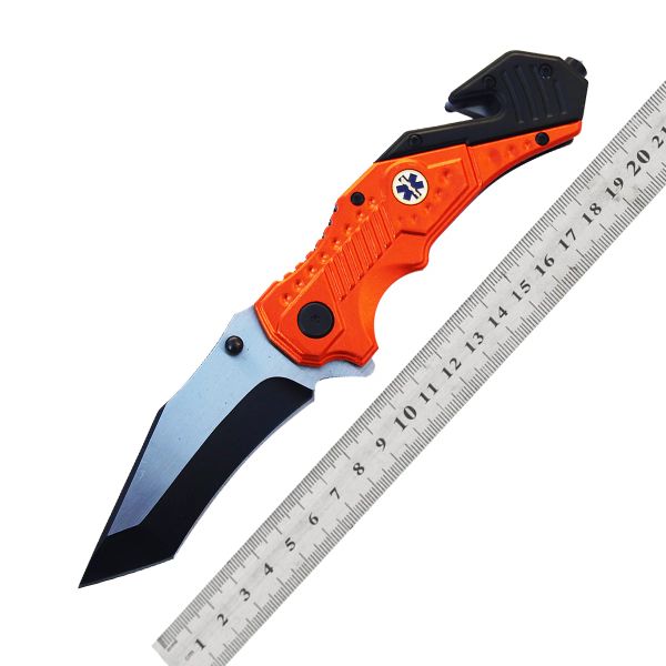 

Folding Blade Pocket Knife, Survival Self-Defense Utility Tool Knife, Blue/Red/Black/Orange 4Color Tactical Knife w/Pocket Cilp