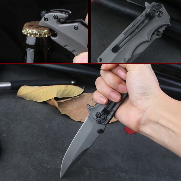 

Fold Pocket Knife, Stone-Washing Blade, with Pocket Clip for EveryDay Carry Camping Hunting Fishing Knifes