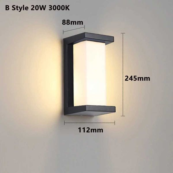 Outdoor wall lamp LED wall lamp waterproof lamp Outdoor Porche LED lamp with motion sensor lamp Warm white LED lamp X2410251