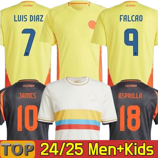 

2024 Colombia JAMES 100 Anniversary Soccer Jerseys 24/25 M.BORJA J. ARIAS Shirt ARIAS ASPRILLA BORRE CARRASCAL National Team LUIS DIAZ CORDOBA Football Shirt men kids, 2024 home aldult