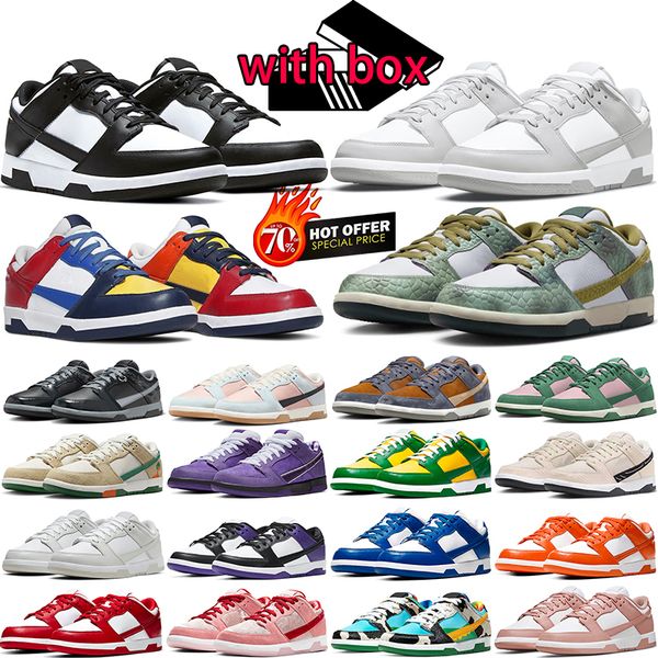 

casual shoes with box for mens womens low panda Grey Fog Rose Whisper what the Medium Soft Pink Malachite Alexis Sablone Chameleon GAI trainers sneakers 36-45, Multi