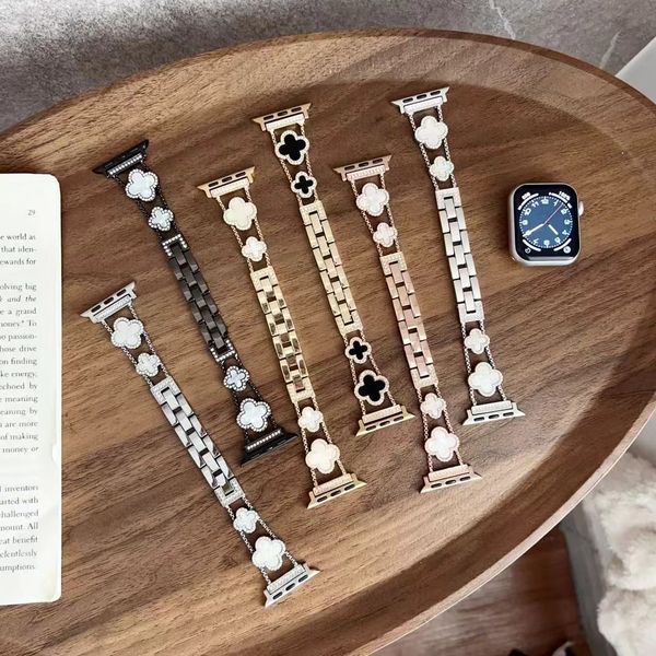

Metal Diamond Luxury Watch Straps for Apple Watch Bands 49mm 45mm 38mm 40mm 42mm 44mm Women Bling Slim Glitter iwatch Series Ultra 9 8 7 6 5 4 3 SE