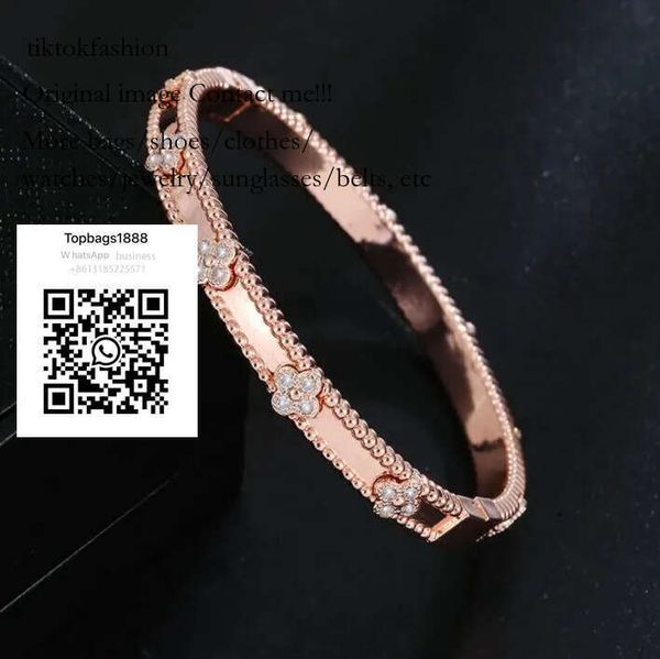 

Women's high quality plant wer Narrow version Kaleidoscope Zircon bracelet classic fashion jewelry hand accessories
