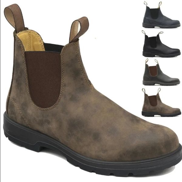 Winter Boots Leather Shoes Men Work Safety Shoes Men Indestructible Work Boots Men Safety Boots Steel Toe Shoes Chelsea Boots