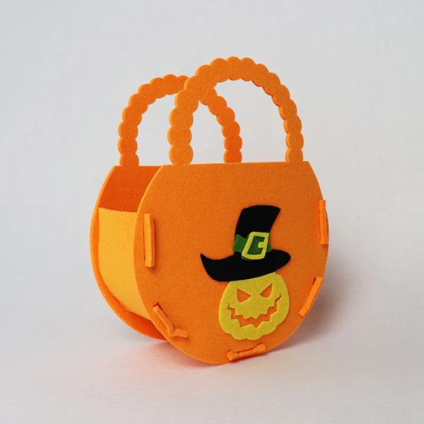 

Luxury Designer Handbag Halloween Party Handmade DIY Pumpkin Candy Felt Handheld Bag #BFP2410293 PTP4, Deep brown