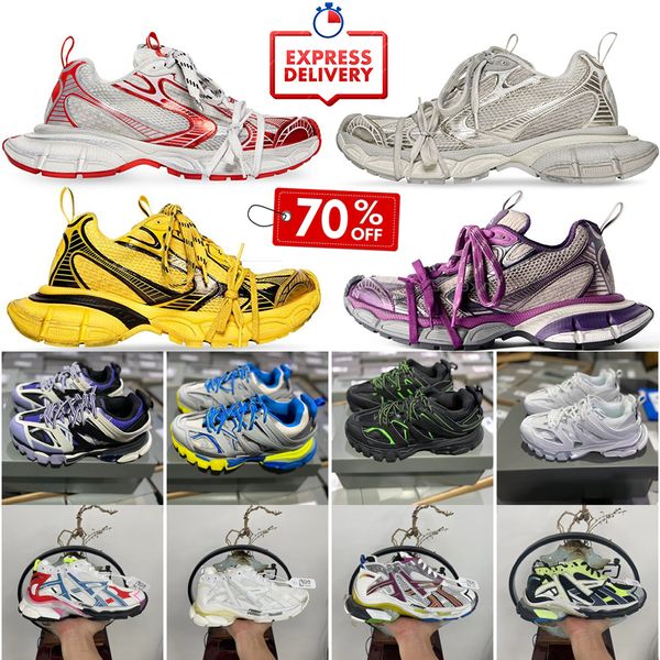 

2024 Track 3 Runners 7.0 Designer Casual Shoes 3XL White Black Pink Blue Platform Tracks Dress Shoe Sneakers Leather Nylon Mesh Mens Women Plate-forme Vintage Trainers, Sky blue