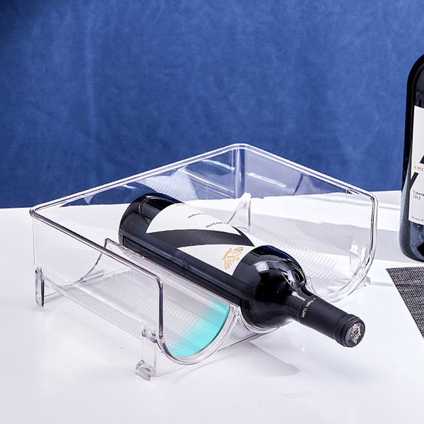 Multi-functional wine rack Multi-specification high transparent material storage rack Free stacking PET thickening shelf