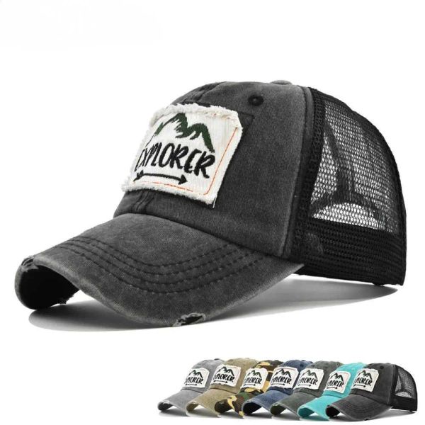 

2024 Ball Caps New Outdoor Casual Cap For Men Women Simple Letter Patch Design Baseball Cap Summer Fashion Streetwear Mesh Trucker Hat BFP2410297 PTP2, Lakegreen