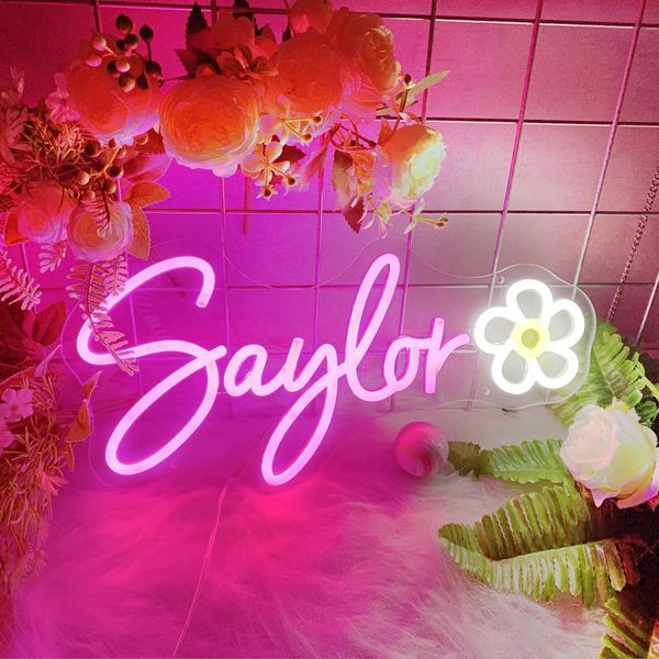

Neon Lamp Customized Name Wedding Room Decoration LED Neon Lamp Bar Party Store Commercial 3D Acrylic Logo Birthday Light X241028