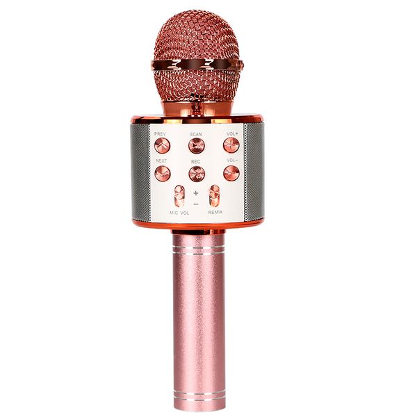 

Handheld Bluetooth Microphone with Built-In Speaker for Mobile Devices - Wireless Singing & Recording Tool