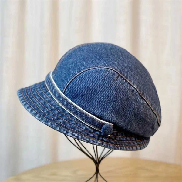 

Luxury Ball Caps Denim Beret Hats For Women Stylish Versatile Fisherman Caps With Short Brim Foldable Design For All Seasons BFP2410299 PTP2, Light