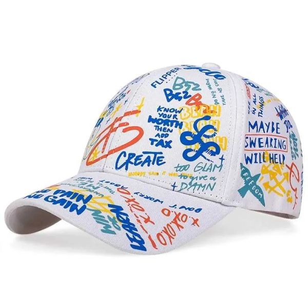 

Luxury Fashion Letter Baseball Cap Graffiti Sun Hip Hop Cap Visor Spring Hat Men Adjustable Snapback Cotton Cap For Women Men Hats Ball Caps BFP2410296 PTP4, White