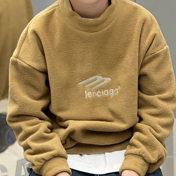 

Designer Kids Fleece hoodie Sweaters Pullover Pocket Clothing Classic sweater top hoodies Clothing Fleece hoodie, Beige