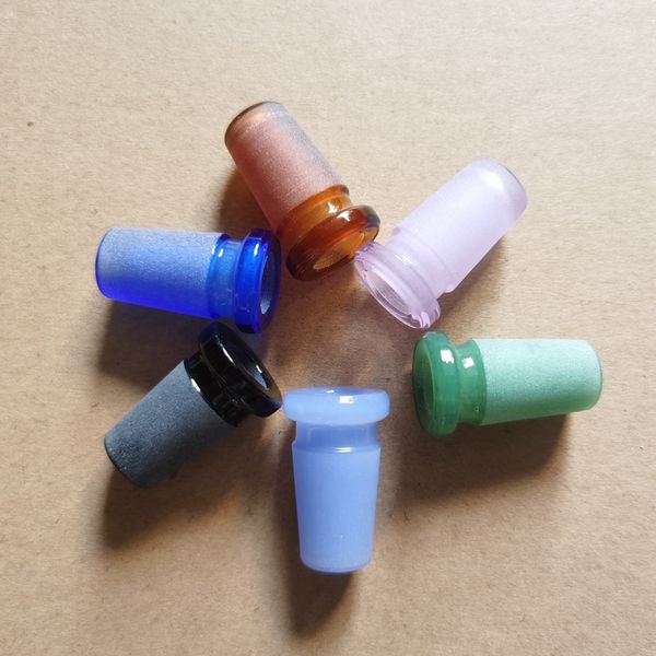 Mini Colored Glass Convert Adapter 10mm Female to 14mm Male Connector handcrafts