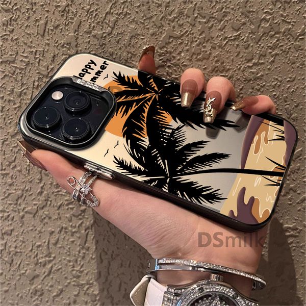 

Coconut Tree Phone Case for iPhone 16 15 14 13 Pro 12 11 Pro Xs X XR Max 8 7 SE Laser Hard PC+TPU Cases Back Cover-H403, S376p1gray