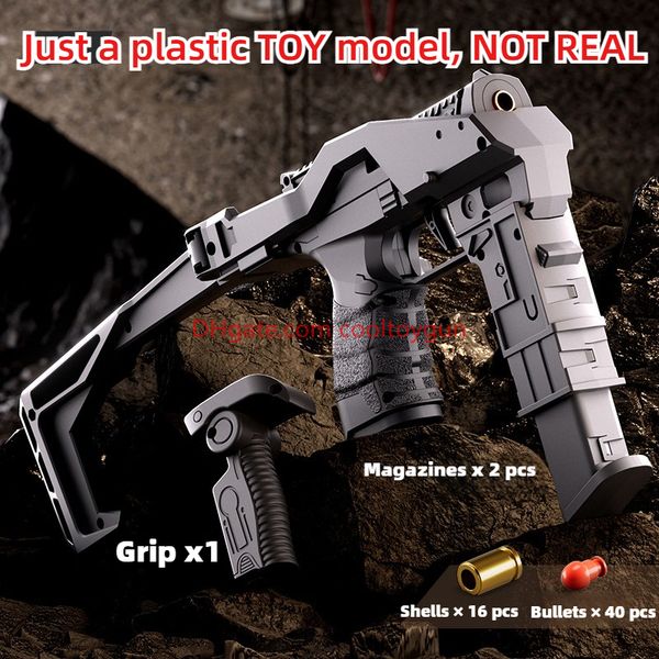 

Soft PPQ Bullets Toy Gun Shells Ejection Launcher Foldable Kit Two Magazines Foam Dart Look Real Collection Movie Prop Gifts for Adult Birthday Gifts For Boys