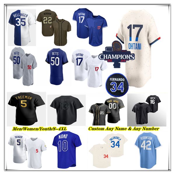 

Baseball Jerseys Shohei Ohtani Mookie Betts Tommy Edman Enrique Teoscar Hernandez Will Smith Max Muncy Gavin Lux Jack Flaherty Yoshinobu Yamamoto Andy Pages Taylor, Men fans version grey with cham 34 patch