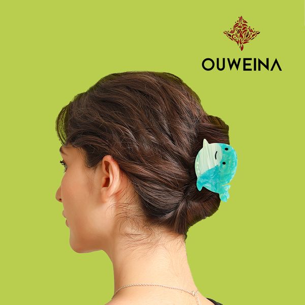 

New Original Design Novelty Blue Animal Hair Back of Head Grab Clip Shark Clip Grab Clip