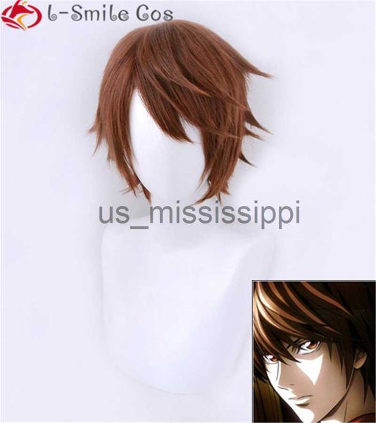 

cosplay wigs anime death note yagami light cos wig short brown heat resistant hair pelucas cosplay costume wigs wig cap x0901, Black