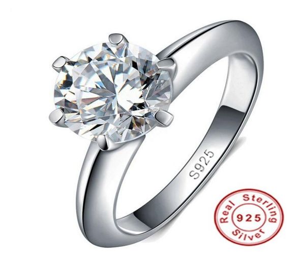 

vecalon real 925 sterling silver rings set 15 carat cz diamond silver wedding rings for women silver fine jewelry2251356, Slivery;golden