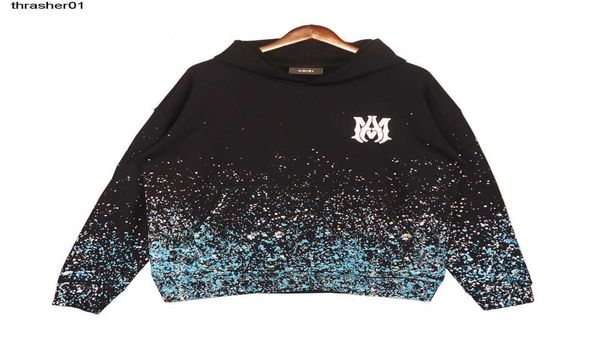 

men's hoodies designer sweatshirts s new splashing flower print letter lovers casual streetwear hoodie sweater4477650, Black