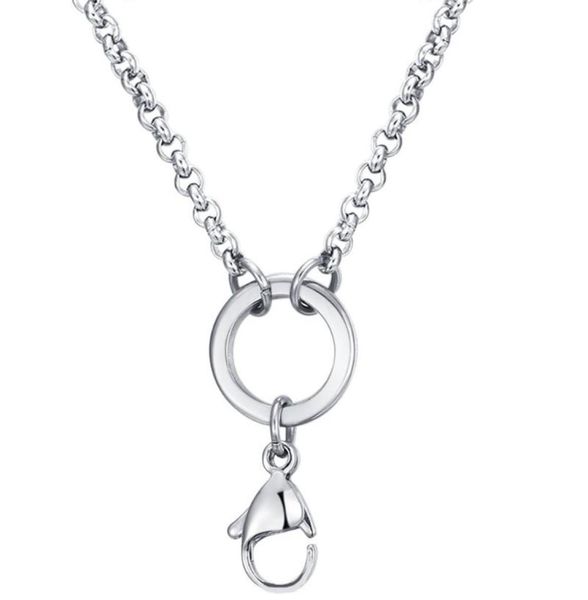 

mesinya 28039039 32039039 25mm 316l stainless steel custom rolo chain necklace floating charm lanyard pendant locket 2472089, Silver