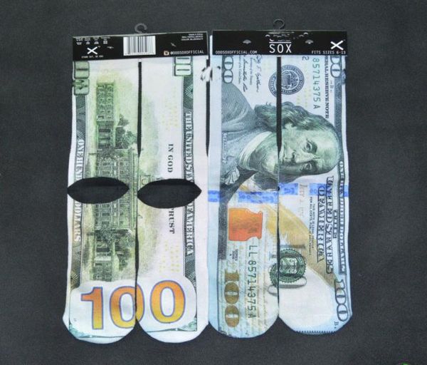 

2pcs1pair fashion sports socks big kids men 3d printed stocking new pattern hip hop cotton sock sox animal cartoon skull6234446, Black