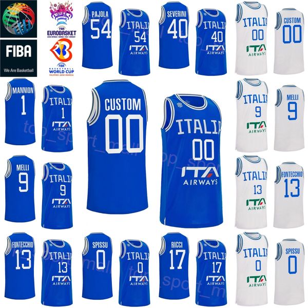 

printed national team italy basketball jersey world cup 13 simone fontecchio 0 marco spissu 9 nicolo melli 33 achille polonara 7 stefano ton, Black;red