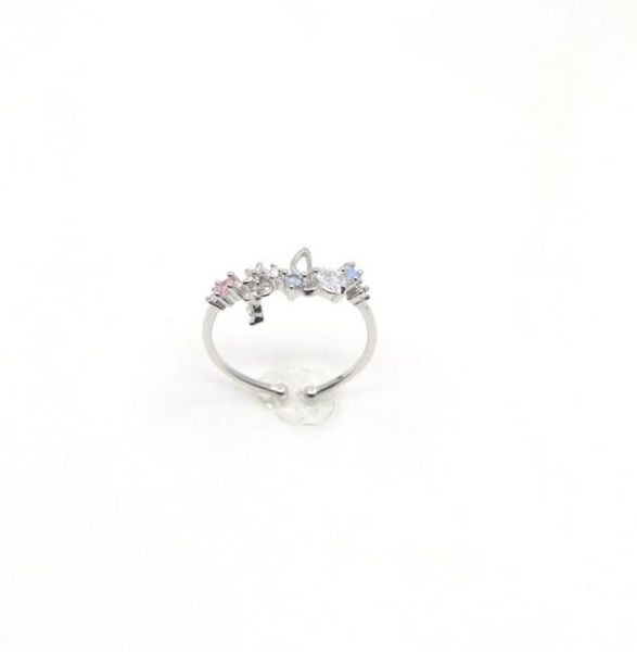 

designer 925 sterling silver adjustable ring unique tear drop pendant ring exquisite luxury precious metal zircon jewelr8698443