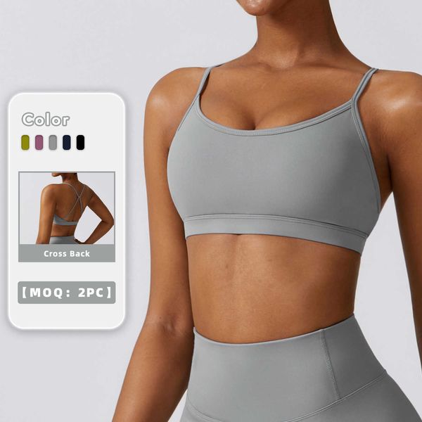 

lu lu fashion halter neck yoga bra quick-drying workout sports bra