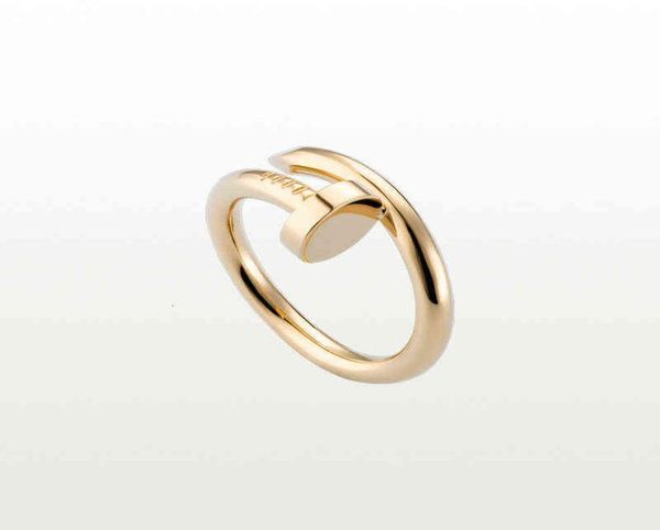 

designer nail ring luxury jewelry midi rings for women titanium steel alloy goldplated process fashion accessories never fade not3836198, Silver