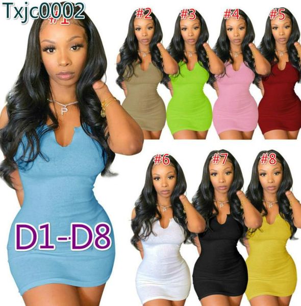 

women dresses designer slim sling sleeveless casual solid color deep v neck bodycon pencil long dress clubwear skirt 45 style6373773, Black;gray