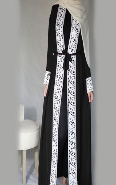 

malaysia open abaya turkish robe islamic clothing women lace spliced stitching lace fashion muslim longsleeved loose large swing 7359726, Red
