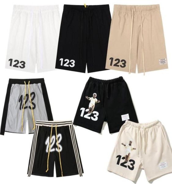 

2022 ins tide brand rrr123 high street loose men039s shorts digital embroidery drawstring ribbon mesh and cotton breathable st12351072253, White;black