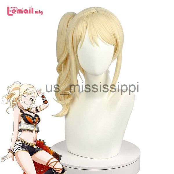 

cosplay wigs lemail wig love live pdp ai miyashita cosplay wig lovelive perfect dream project cosplay ponytail blonde wig synthetic hair x09, Black