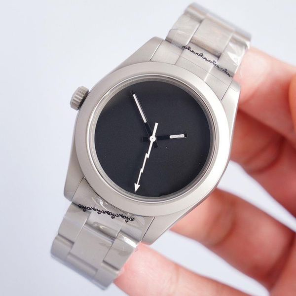 

watches stainless folding buckle coating anti-fingerprint bracelet case steel sapphire men's waterproof mechanical watch watch gol vnpm, Slivery;brown