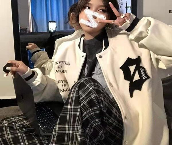 

women039s jackets outer ladies and couple teen for women 2022 varsity jacket baseball uniforms clothing coat5202690, Black;brown
