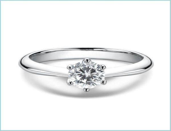

wedding rings womens ring moissanite solitaire engagement wedding 925 sterling sier 18k gold plated promise wed rings for women dr4118095, Slivery;golden